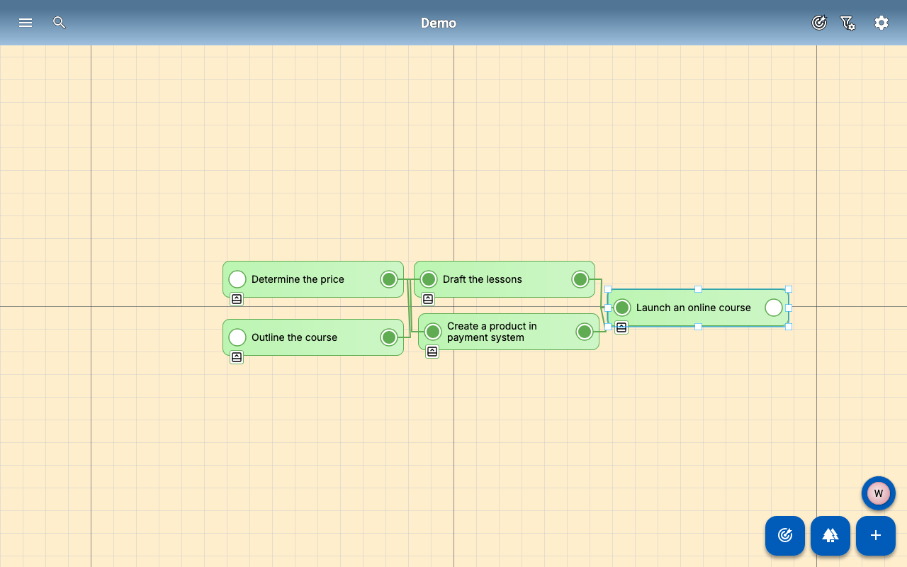 Screenshot of the map
