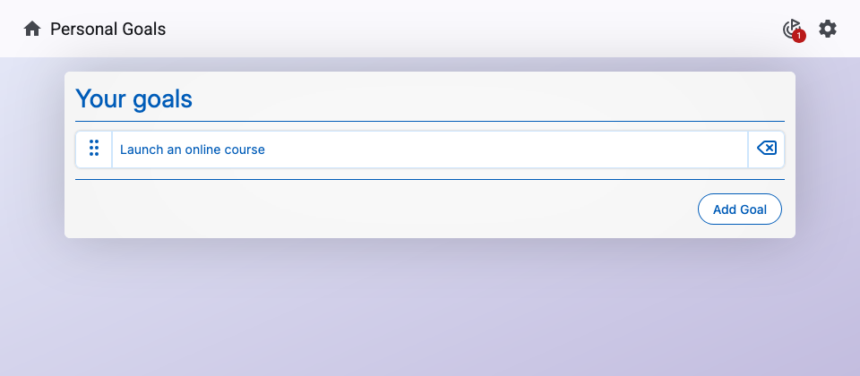 Release r29 - Personal goals